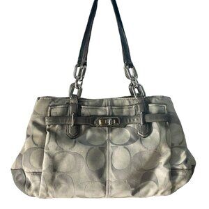 Coach Madison Signature Maggie Shoulder Bag - Silver/Lavender - 17806